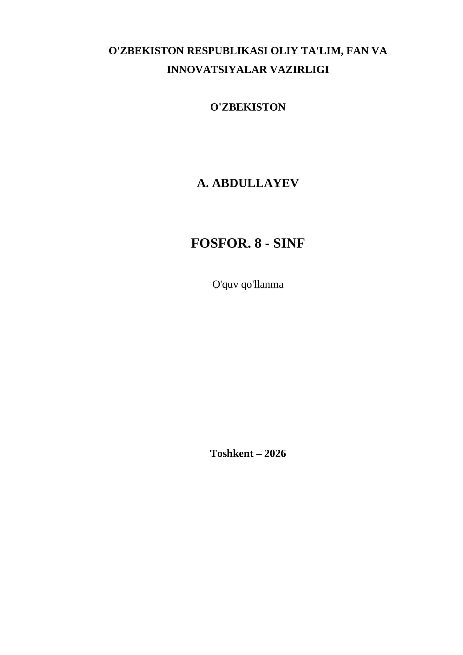 FOSFOR. 8 - SINF