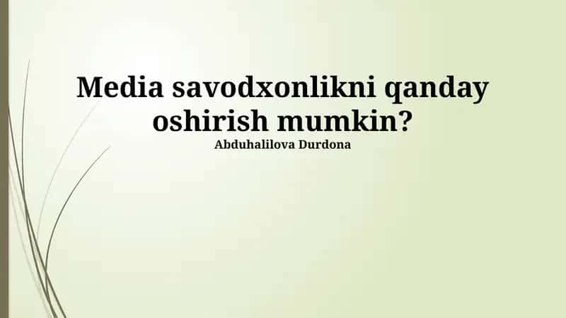 OAV Savodxonligini Oshirishning Asosiy Usullari