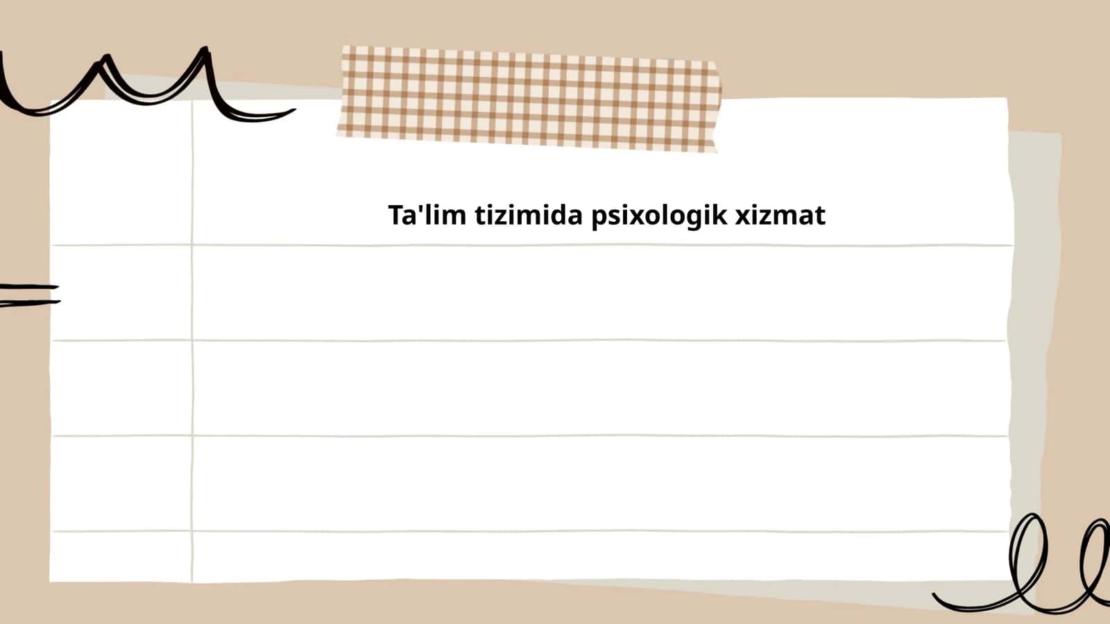 Ta'lim tizimida psixologik xizmat