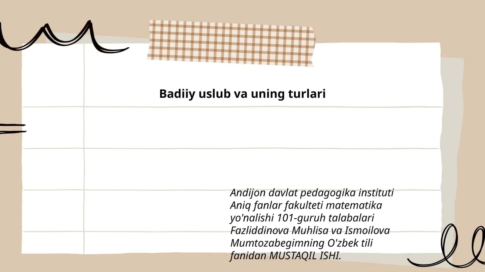 Badiiy uslub va uning turlari