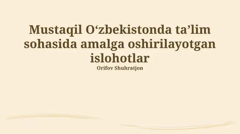 Kasb-hunar ta'limini rivojlantirish