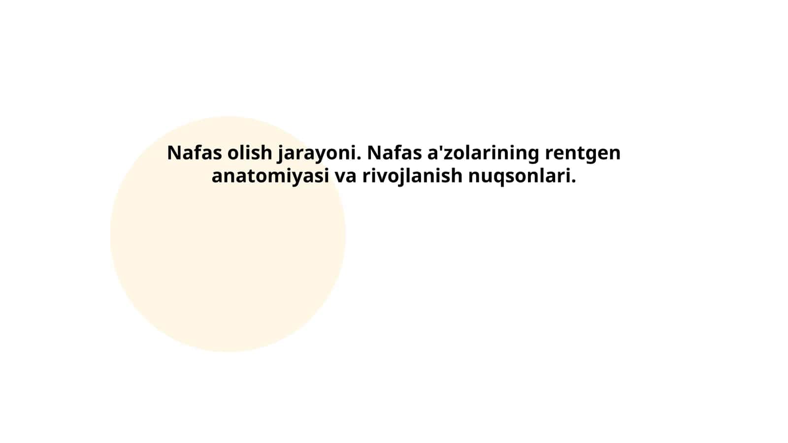 Nafas olish jarayoni
