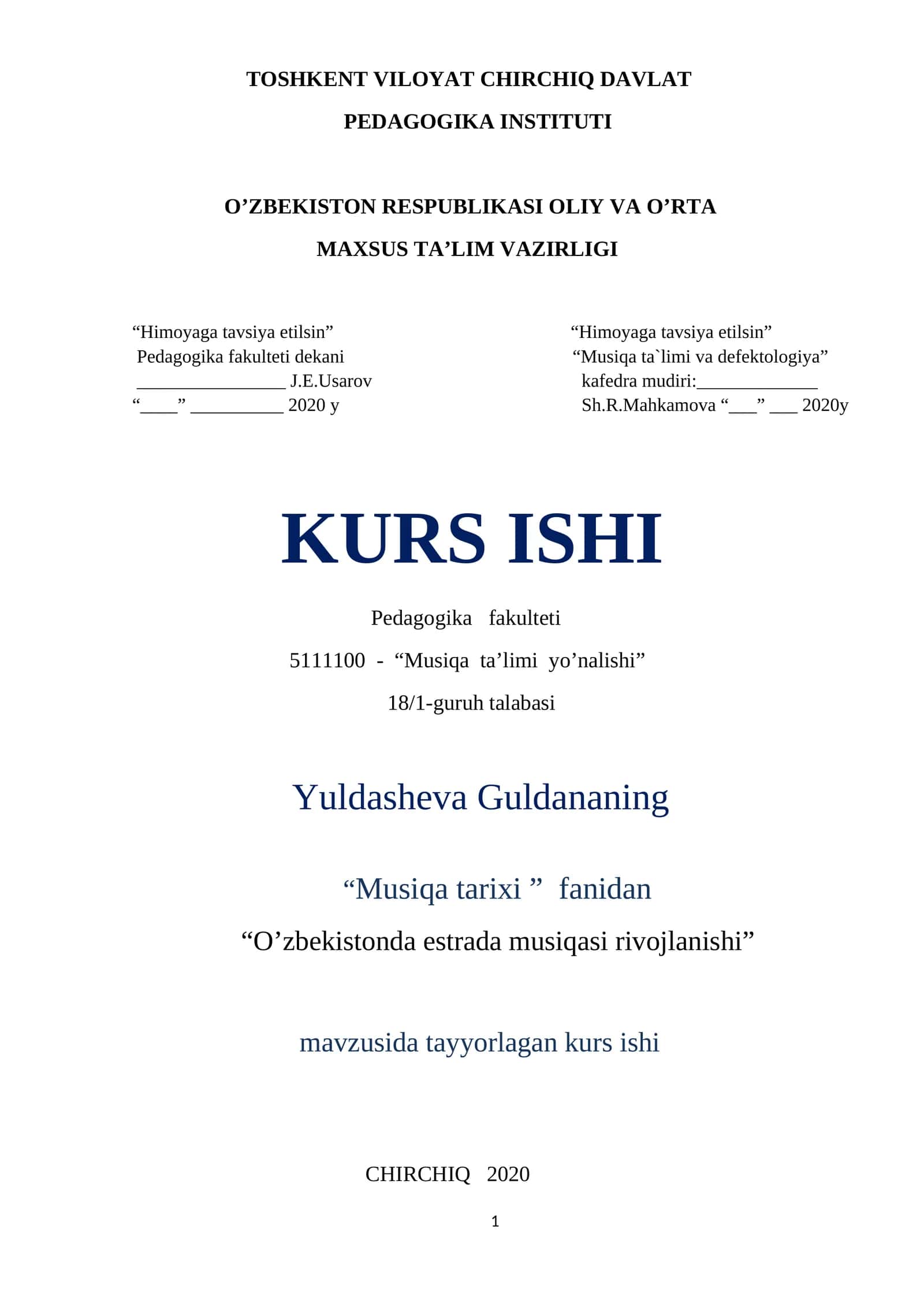 O’zbekistonda estrada musiqasi rivojlanishi