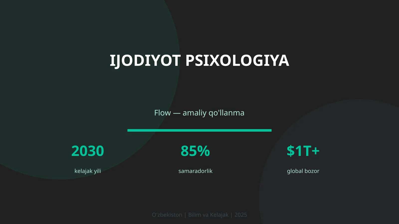 IJODIYOT PSIXOLOGIYA Flow — amaliy qo'llanma