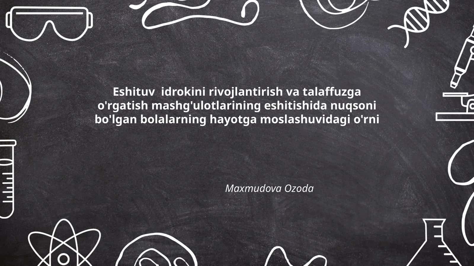 Eshituv idrokini rivojlantirish va talaffuzga o'rgatish