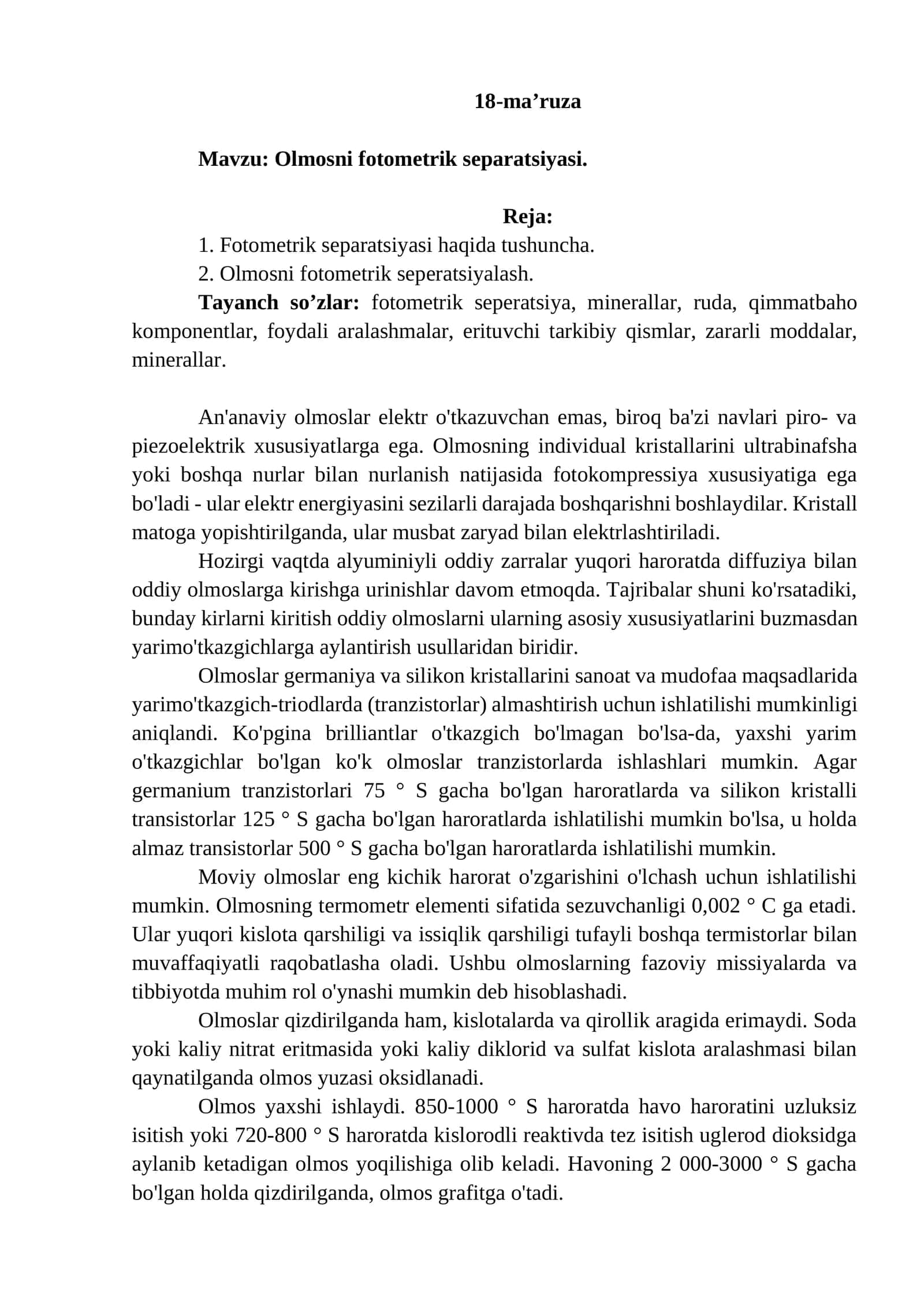 Olmosni fotometrik separatsiyasi