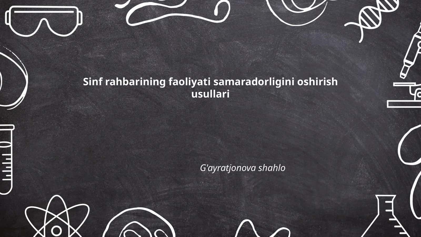 Ta'lim jarayonlarini modernizatsiya qilish