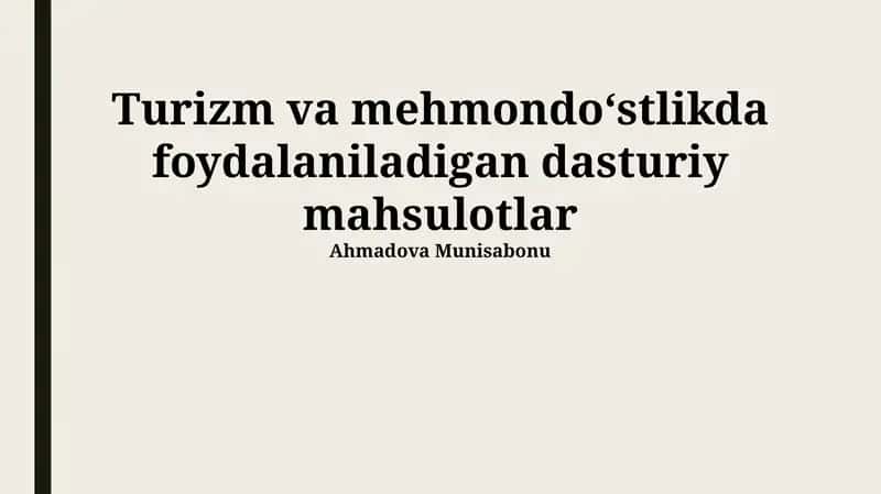 Turizm va mehmondoʻstlikda dasturiy taʼminot
