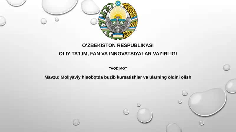 Moliyaviy hisobotdagi xatolarning bir turi