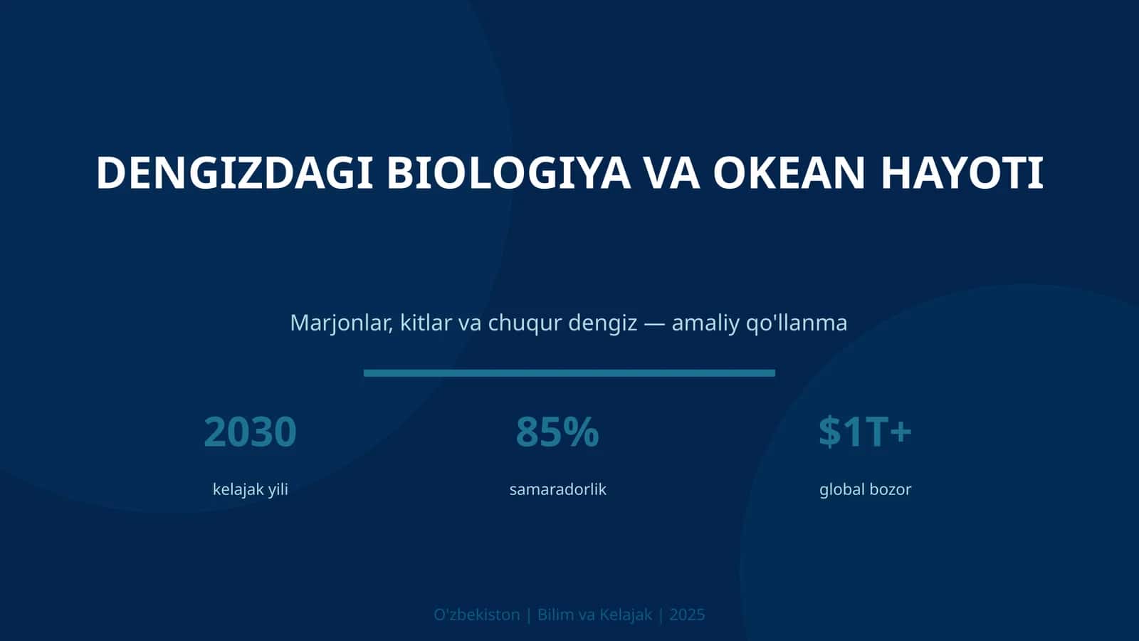 Dengizdagi biologiya va okean hayoti