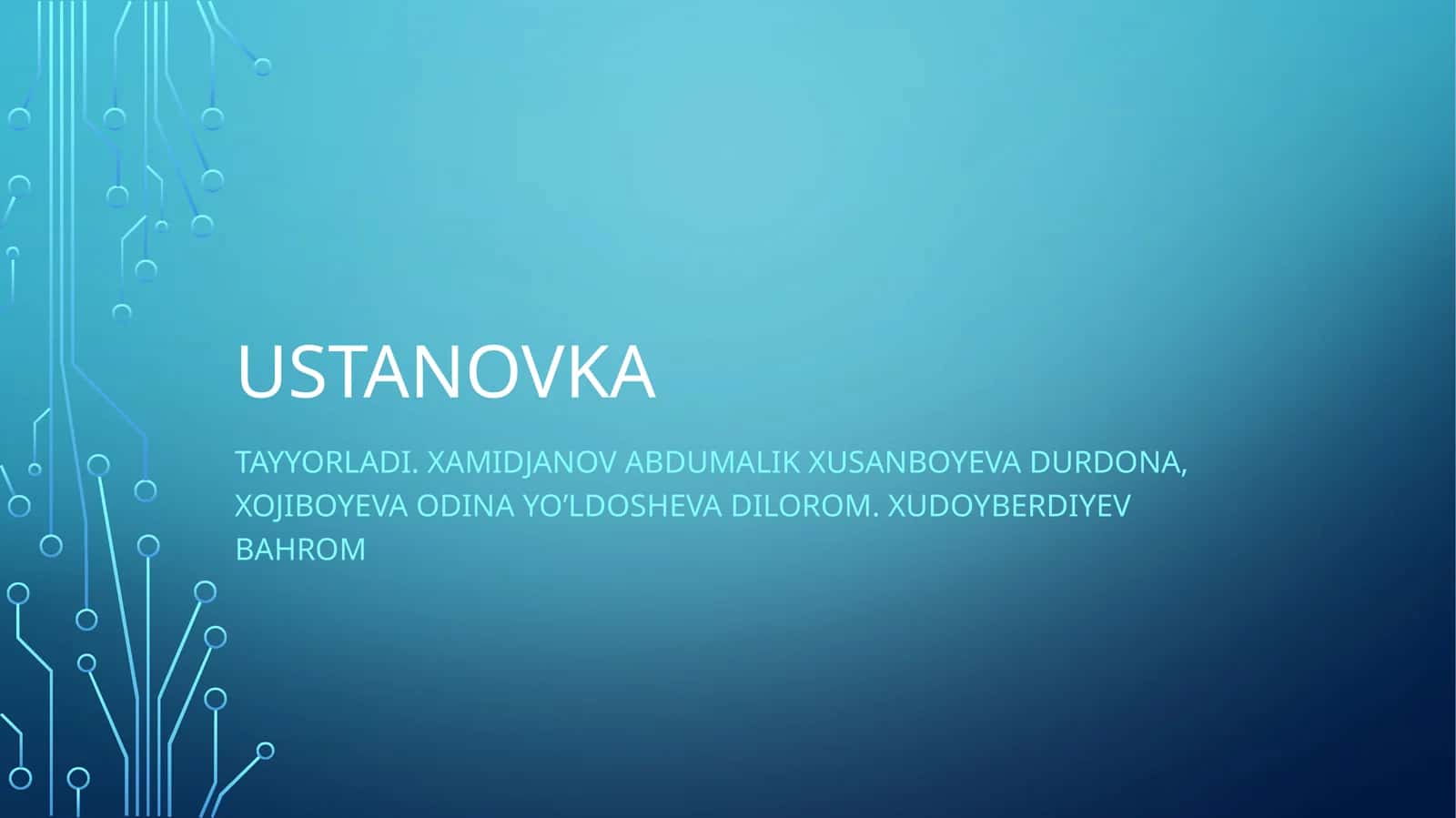 PSIXOLOGIK USTANOVKA