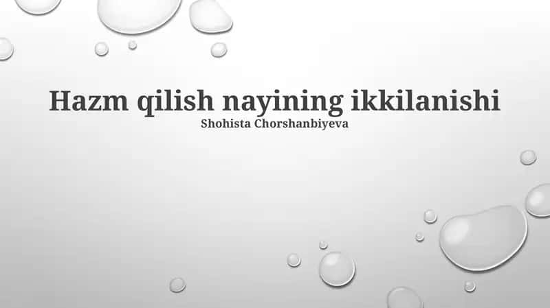 Hazm qilish nayining ikkilanishi