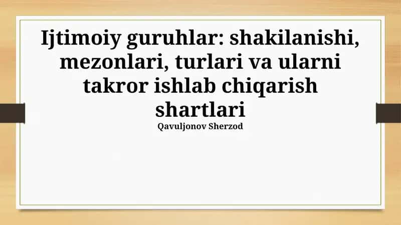 Ikilamchi ijtimoiy guruhlar