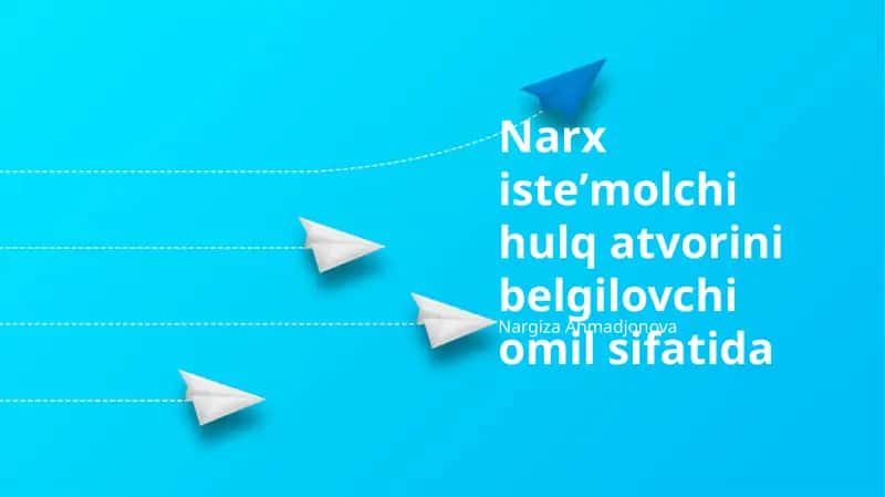 Narx isteʼmolchi hulq atvorini belgilovchi omil sifatida