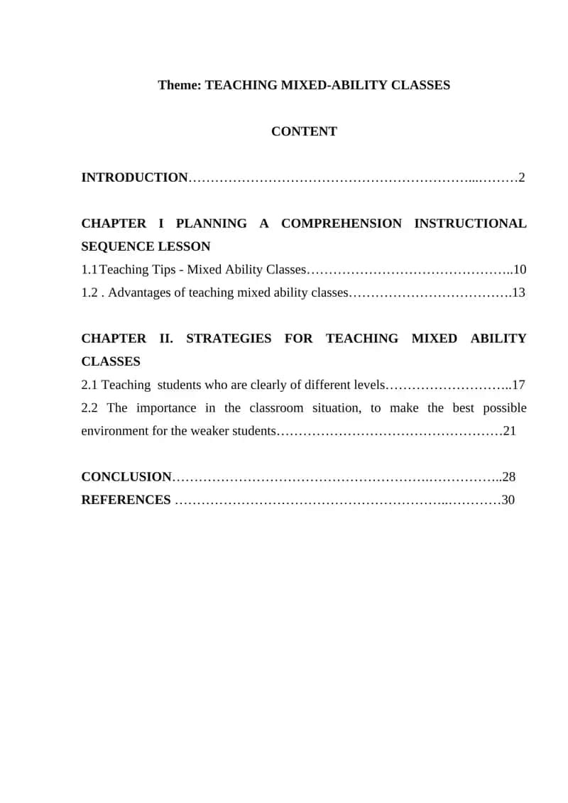 Teaching Mixed-Ability Classes