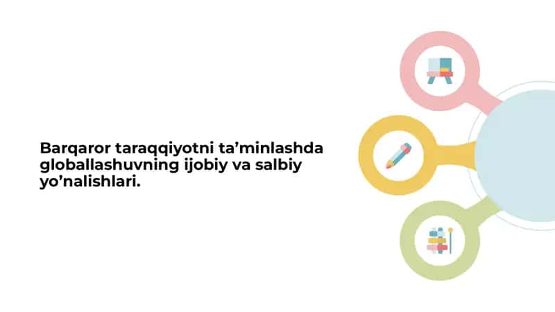 Barqaror rivojlanish uchun muvaffaqiyatli globallashuv harakatlarining misollari