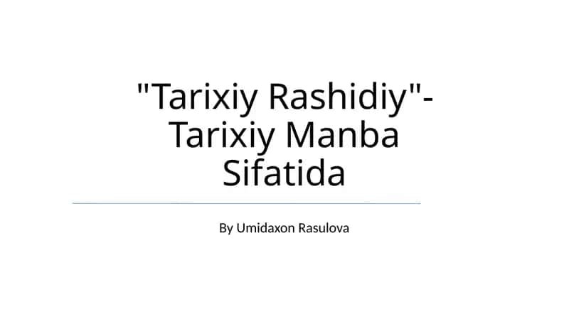 Tarixiy Rashidiy