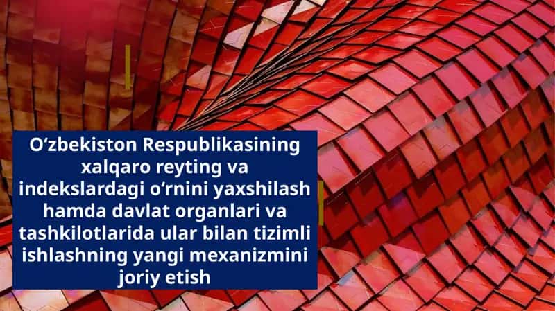 XALQARO REYTING VA INDEKSLARNI MUVOFIQLASHTIRUVCHI ME'YORIY HUJJATLAR
