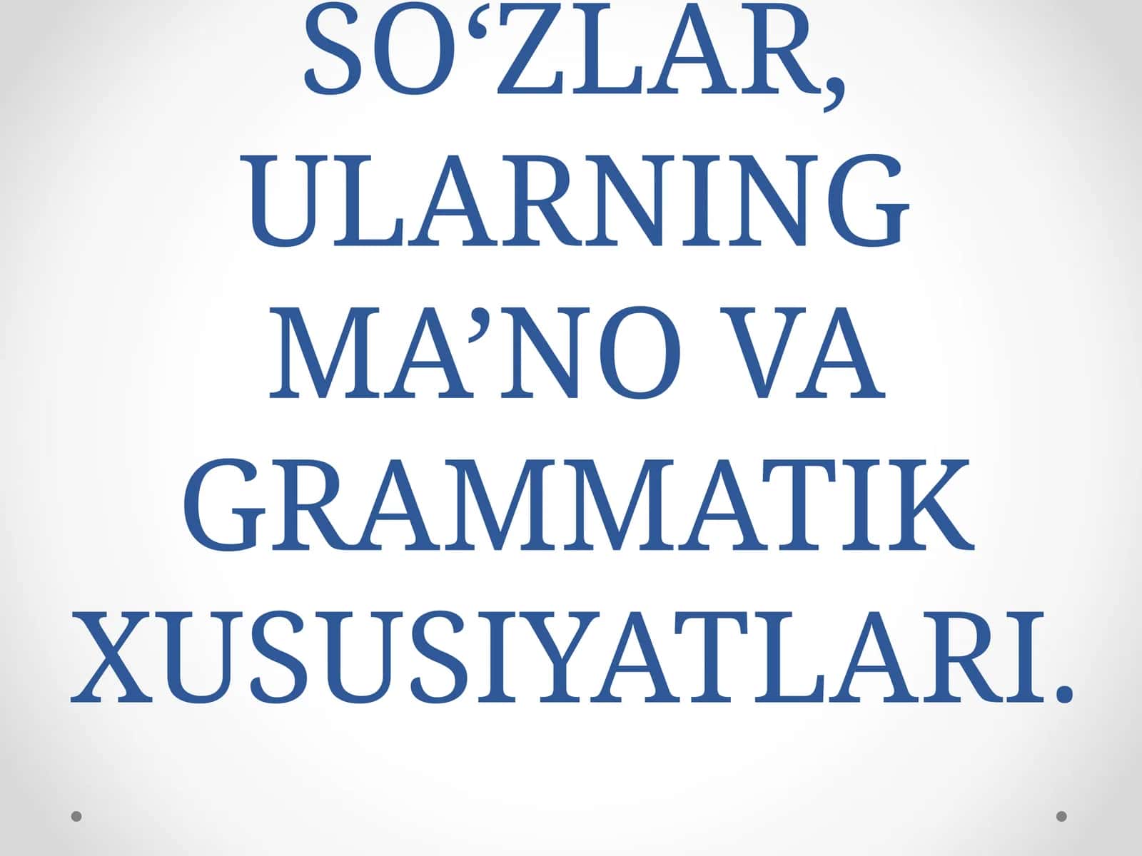 Modal, undov va taqlid so‘zlar