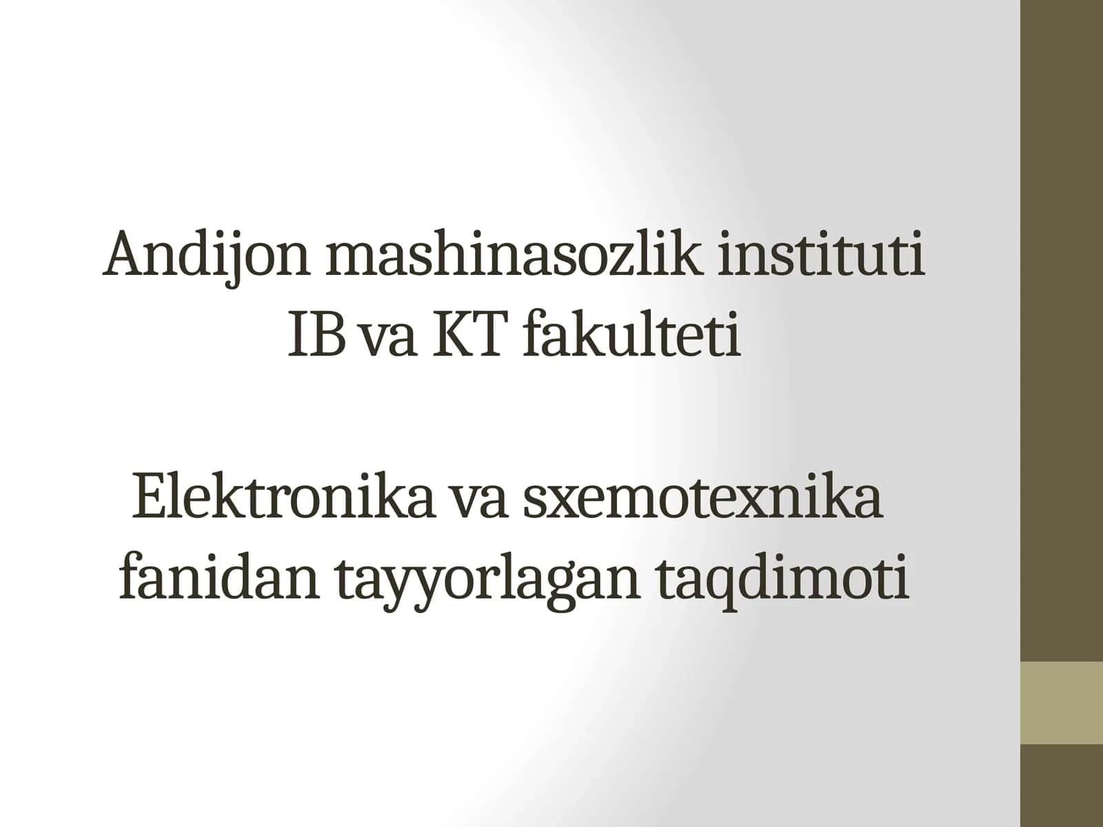 Analogli integral sxemalar
