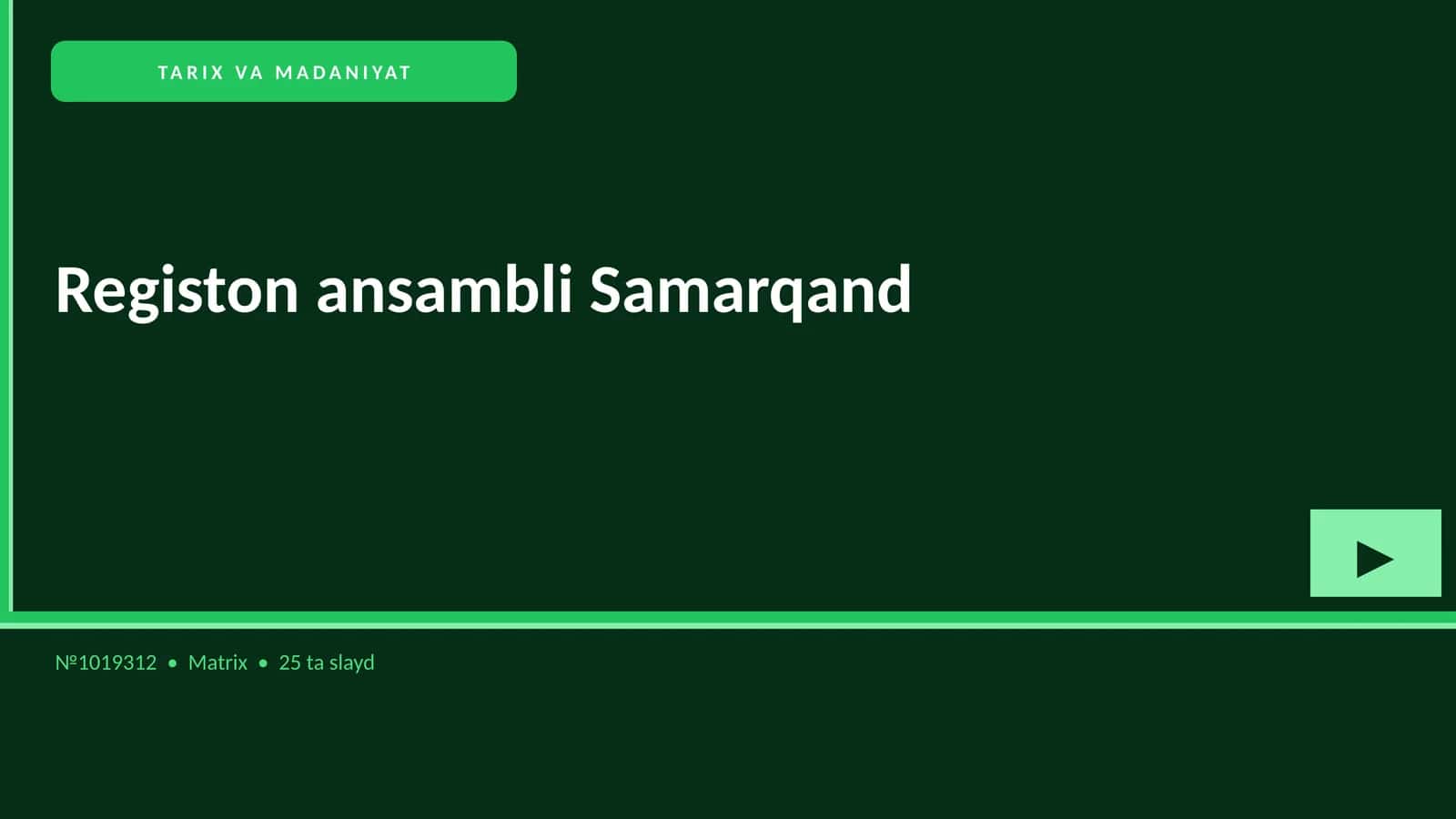 REGISTON ANSAMBLI SAMARQAND