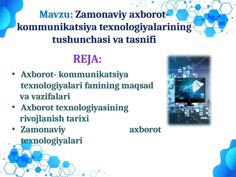 Zamonaviy axborot-kommunikatsiya texnologiyalari