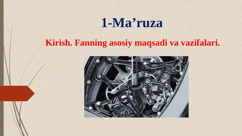 Mashina va mexanizm nazariyasi