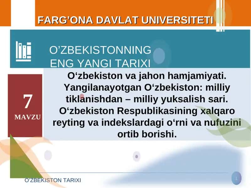 O‘zbekiston va Jahon Hamjamiyati