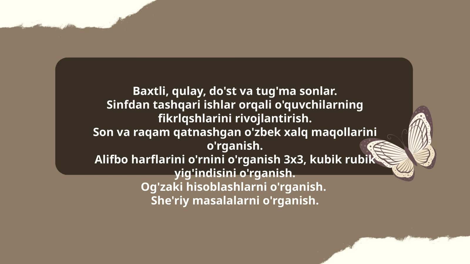 Baxtli, qulay, do'st va tug'ma sonlar