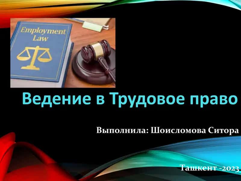 Ведение в Трудовое право