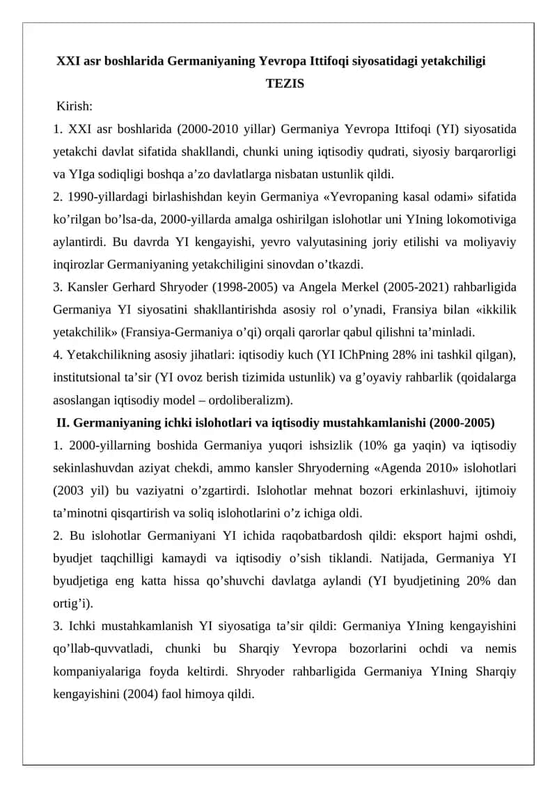 Germaniyaning Yevropa Ittifoqi siyosati