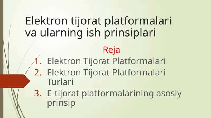 Elektron Tijorat Platformalari va ularning ish prinsiplari