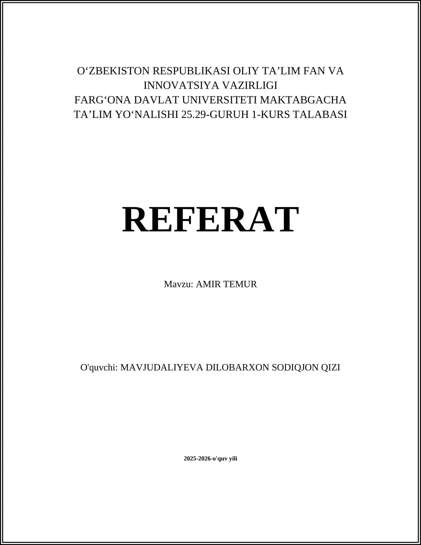 AMIR TEMUR