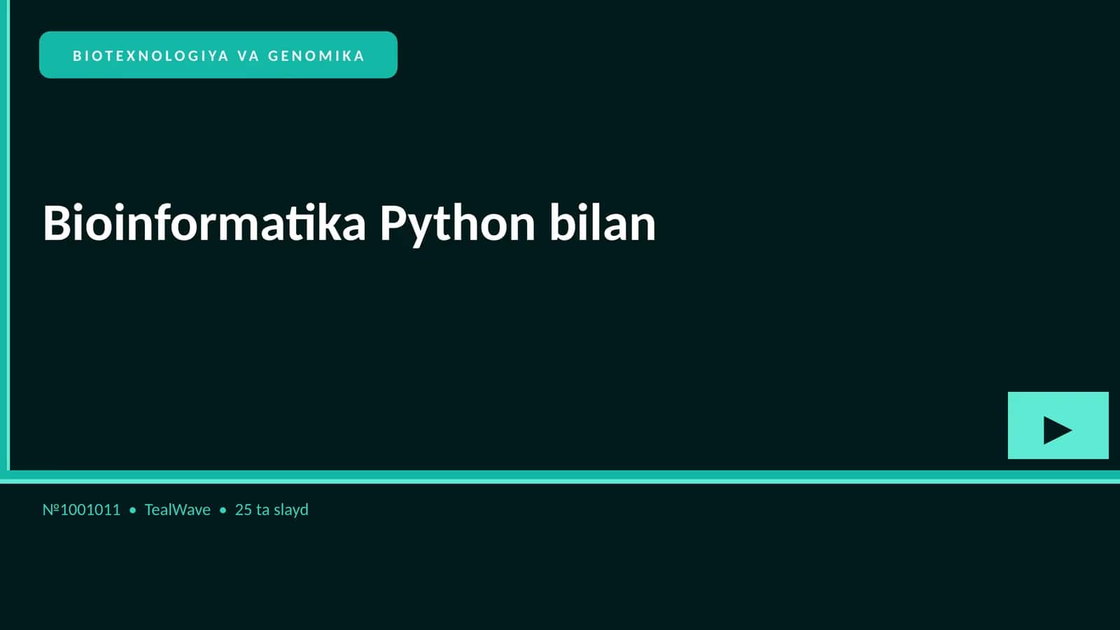 Bioinformatika Python bilan