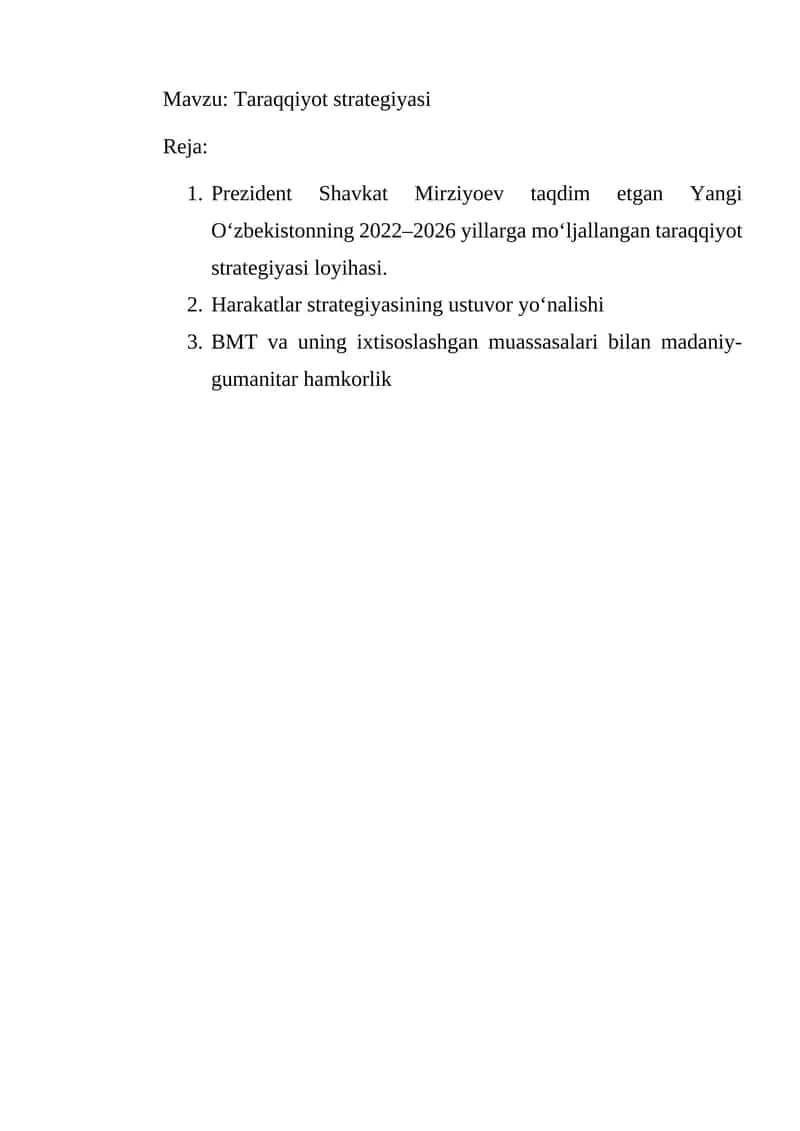 Taraqqiyot strategiyasi