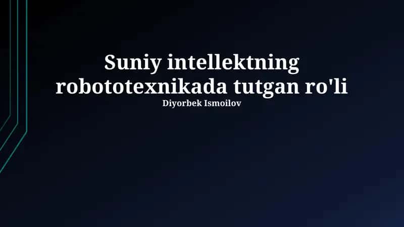 Sun'iy intellekt va robototexnika