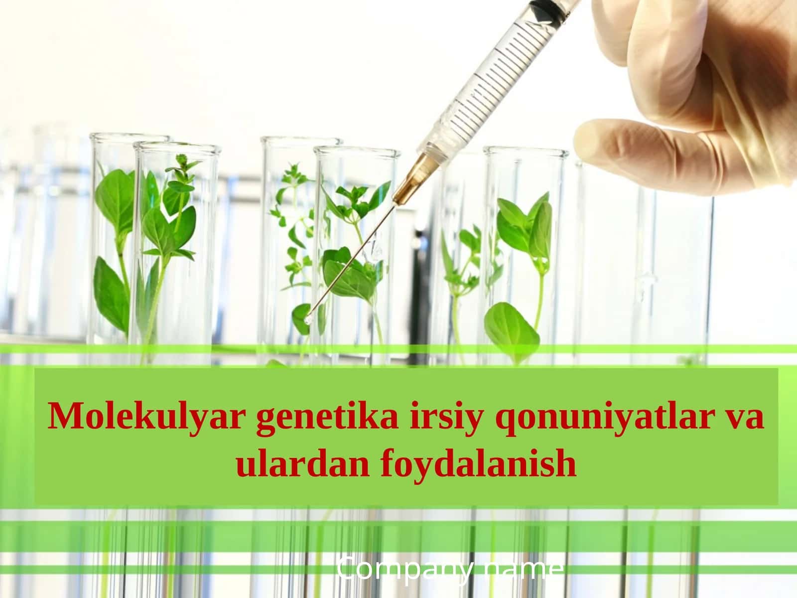 Molekulyar genetika: Irsiy qonunlar va ulardan foydalanish