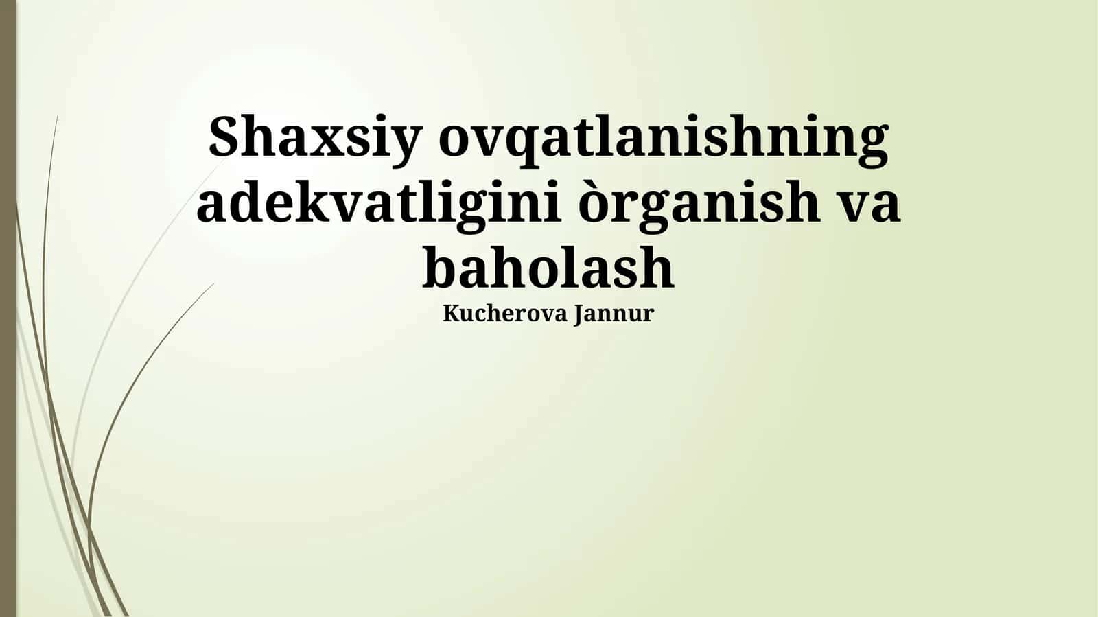 Shaxsiylashtirilgan ovqatlanishning samaradorligini baholash