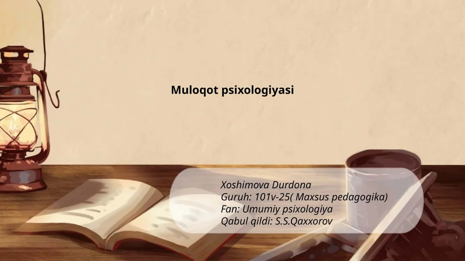 Muloqot Psixologiyasi