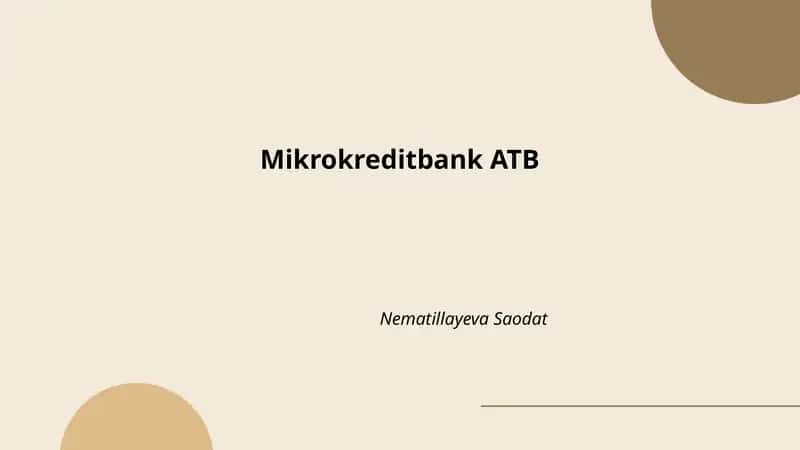 Mikrokreditbank ATB