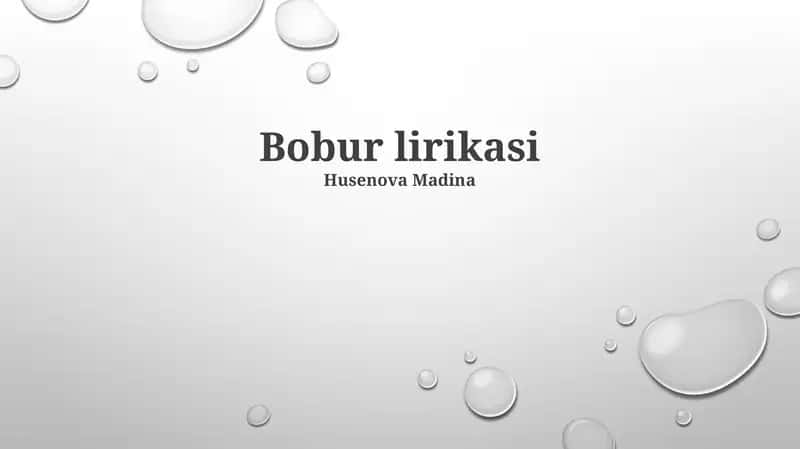 Bobur lirikasi