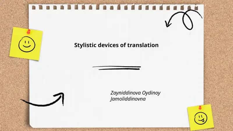 Stylistic devices of translation