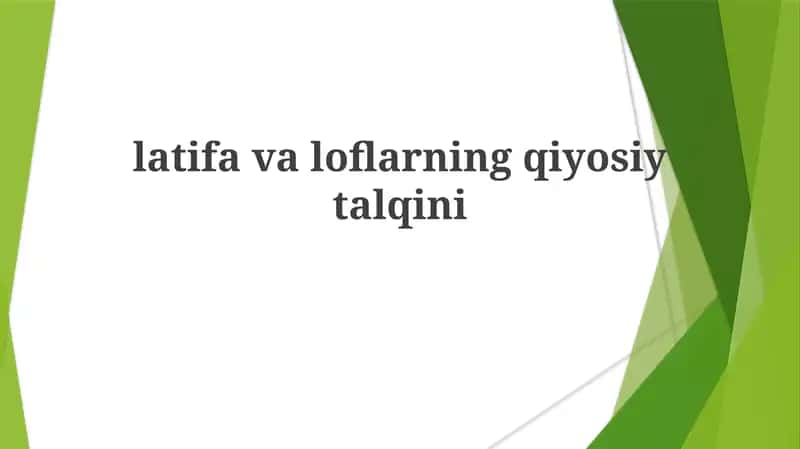 latifavaloflarningqiyosiytalqini