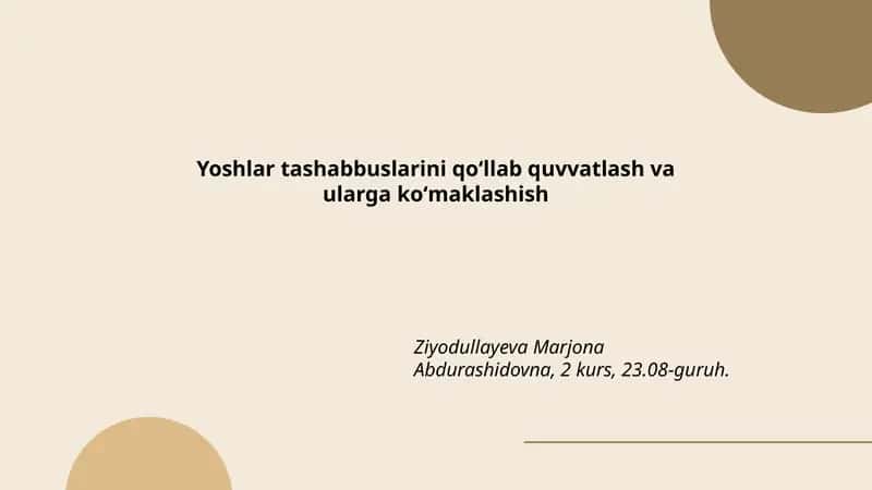 Ta'lim va malaka oshirish imkoniyatlari