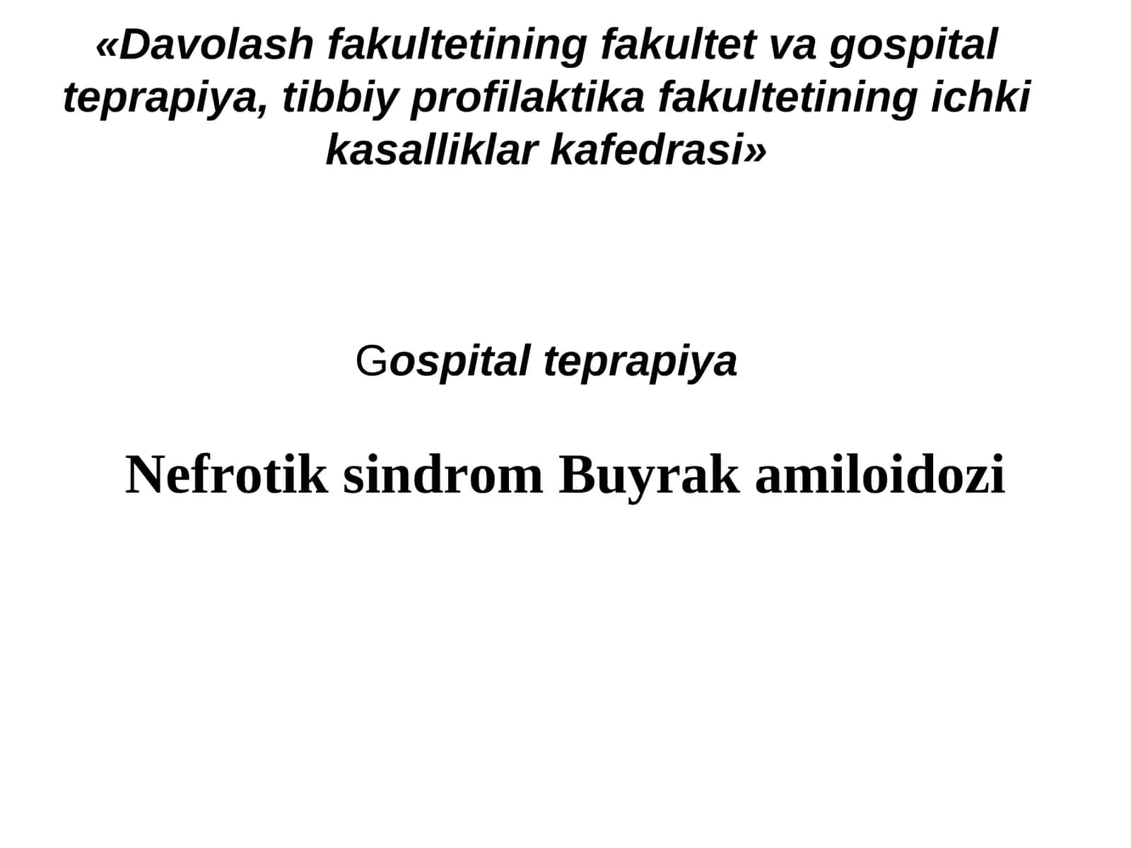 Nefrotik sindrom