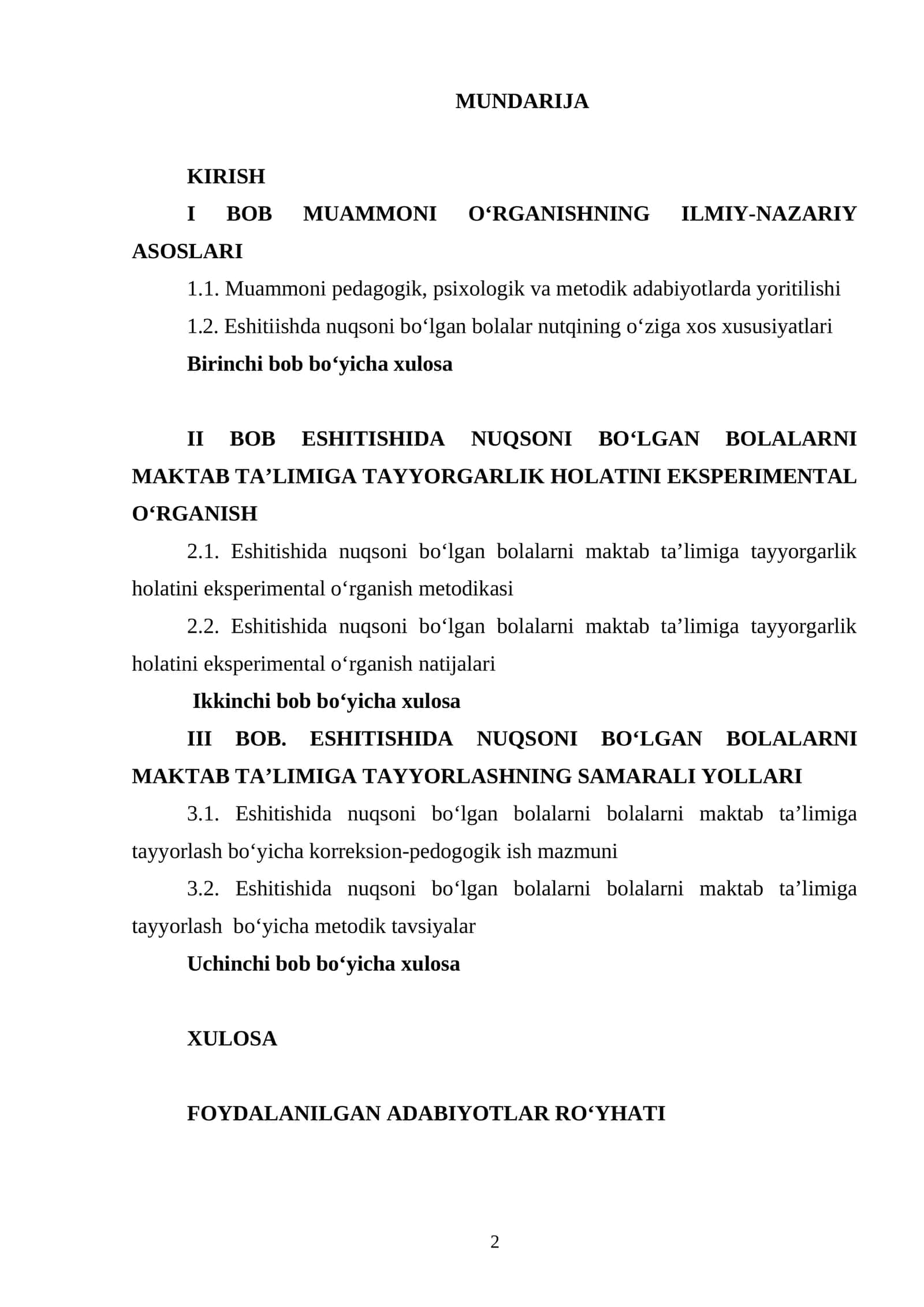 BOB. ESHITISHIDA NUQSONI BO‘LGAN BOLALARNI MAKTAB TA’LIMIGA TAYYORLASHNING SAMARALI YOLLARI