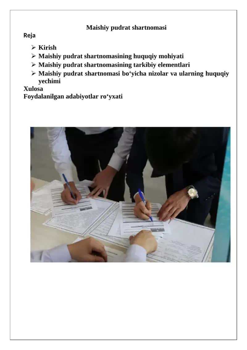 Maishiy pudrat shartnomasi