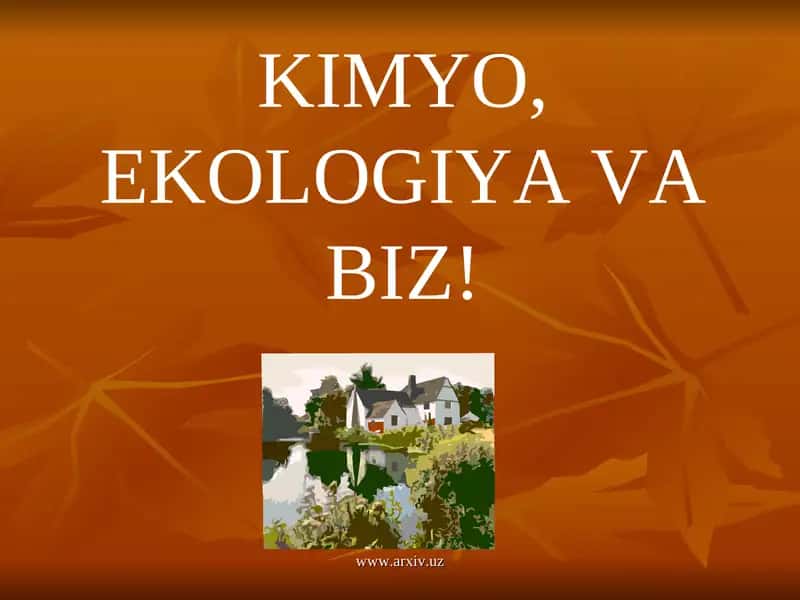 Ekologiya va Kimyo