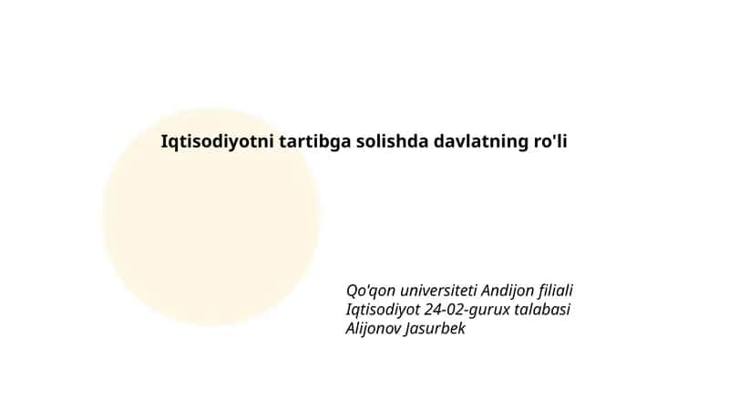 Davlat siyosati va iqtisodiyotni tartibga solishda ro'yxatga olishning asosiy tamoyillari