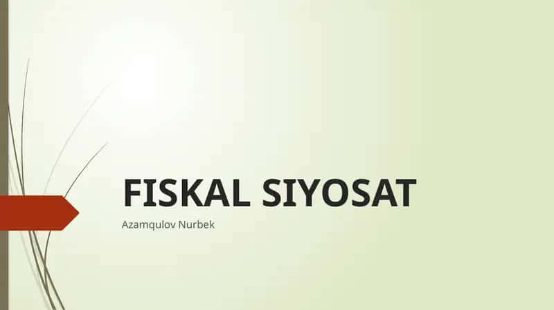 FISKAL SIYOSAT
